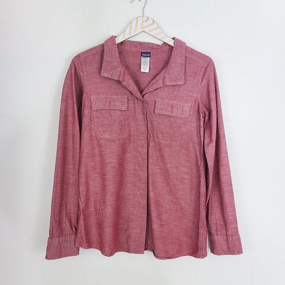 Patagonia Tops - PATAGONIA Women's Chambray Hidden Button Shirt 4